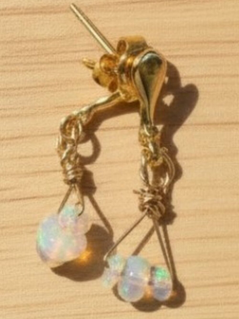ONE OF A KIND Ethiopian Welo Opal Earrings | 18k Gold Vermeil